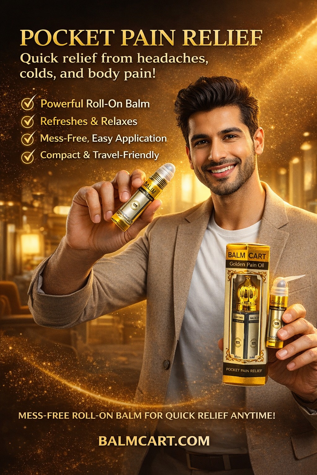 Quick Relief Anytime with Pocket Pain Relief Roll-On